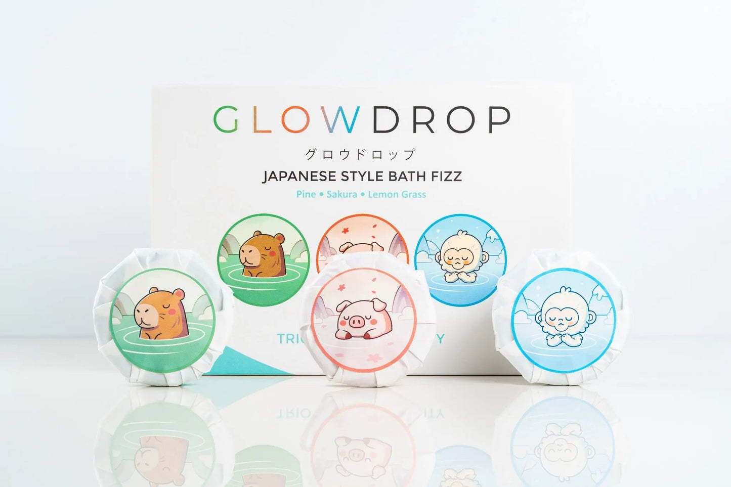 Glowdrop Mixed pack: Sakura, Lemongrass and Pine Glowdrop