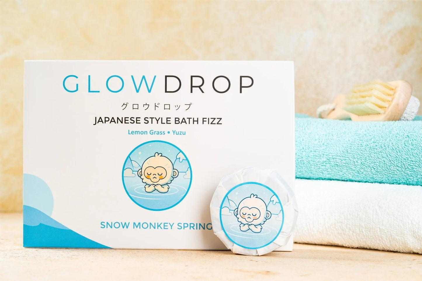 Glowdrop Snowmonkey Spring (Lemongrass) Bath Fizz 🐒