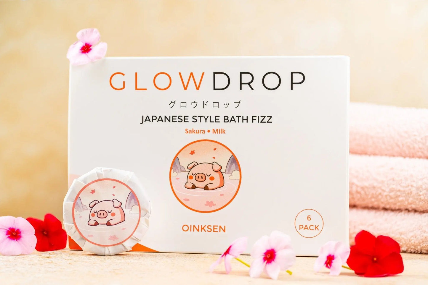 Glowdrop Oinksen Blossom (Sakura) Bath Fizz 🌸