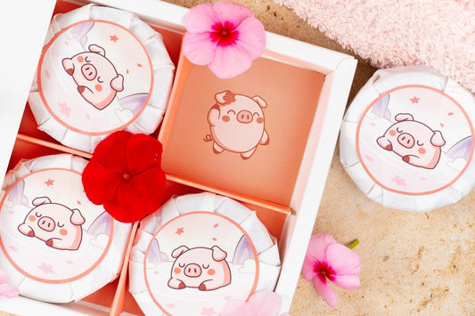 Glowdrop Oinksen Blossom (Sakura) Bath Fizz 🌸