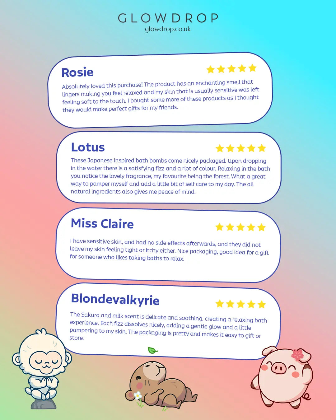 Glowdrop Mixed pack: Sakura, Lemongrass and Pine Glowdrop